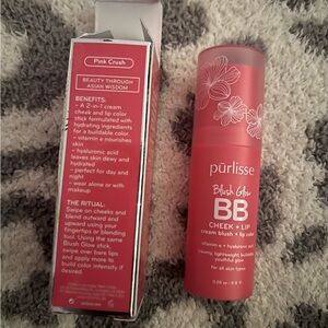 pūrlisse Blush Stick, 2-in-1 Cheek Lip Tint Stick